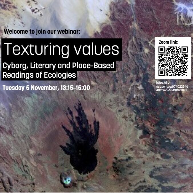 The Posthumanities Hub webinar 5/11: Texturing values: Cyborg, Literary and Place-Based Readings of Ecologies